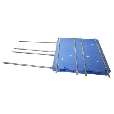 Plataforma modular de palets amb canonada d’acer